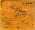 Cayuga Co Meridian Village Map of 1859