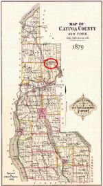 CAYUGA CO., RR MAP 1879