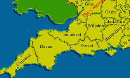 SE Map of England Home of the Hoyt's