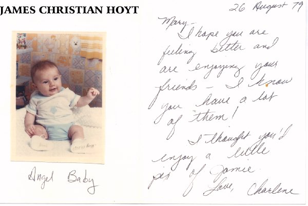 James Christopher Hoyt Baby May 1979